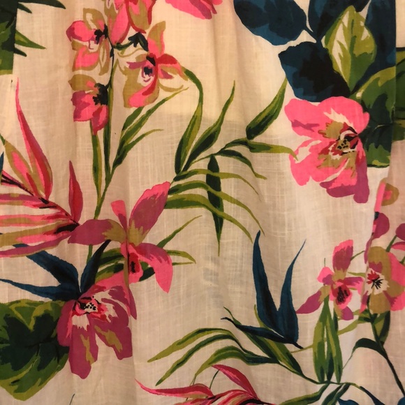 Billabong Hawaiian Print Dress Sz Small Midi Dress - Picture 4 of 8